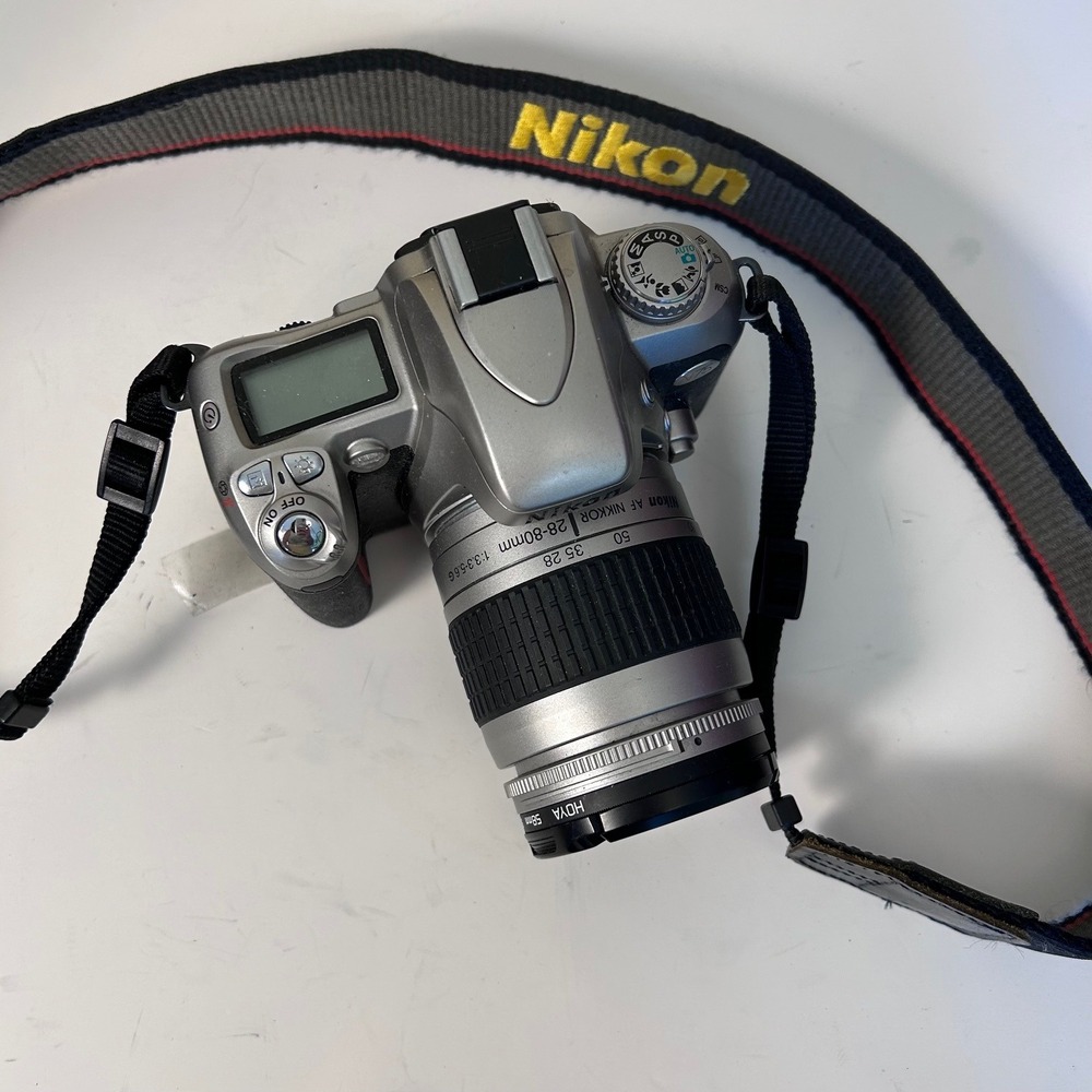 ONLY PARTS: Nikon N80 SLR Film Camera with Nikon 28-80mm Lens and Nikon Strap‎